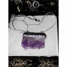 Beautiful amethyst sterling silver necklace - £49.72 GBP