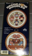 Vintage Vogart Decorator Doubles Cross Stitch Kit Friends Forever Colorf... - $7.75