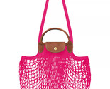 Longchamp Le Pliage Filet Knit Mesh Handel Bag Shopper ~NWT~ Candy - £83.99 GBP