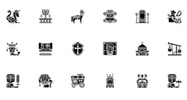 Medieval 27 Icon stickers instant download svg,png,psd,eps,jpeg - £3.58 GBP