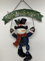 Christmas Hanging Let It Snow Decoration For Wall or Door Ornament. - £11.80 GBP