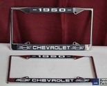 1950 Chevy Chevrolet GM Licensed Front Rear Chrome License Plate Holder ... - £1,553.76 GBP