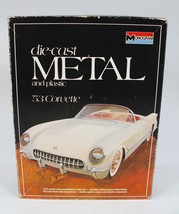 Vintage 1977 Issue Monogram DIE-CAST Metal &#39;53 Corvette 1/24 Model Kit Open Box - £29.90 GBP