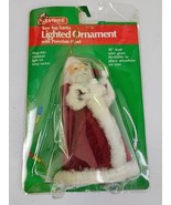 Vtg Light Up Santa Claus Christmas Tree Ornament Porcelain Head 5.5&quot; Tal... - €16,17 EUR
