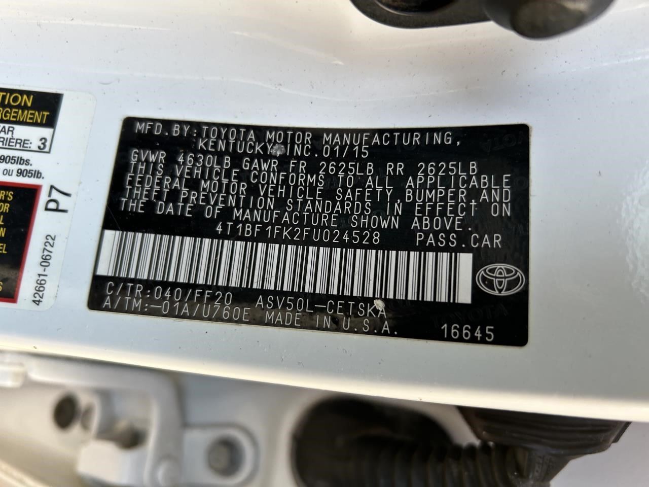 Driver Left Front Door Switch Driver's Master Fits 15-17 CAMRY 104909551 Item image 4