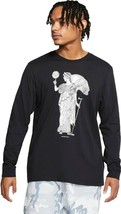 Mens Nike Basketball Deity Marble Statue Dri-Fit Cotton L/S T-Shirt - XX... - $23.99