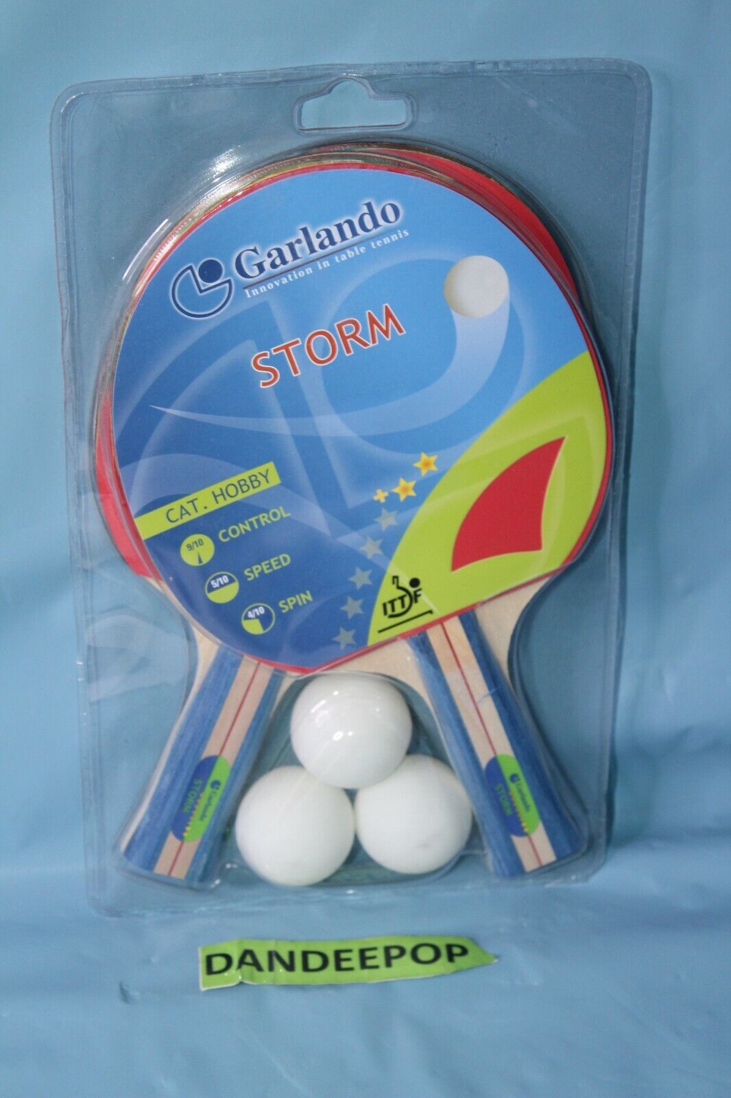 Garlando Storm Ping Pong Game Paddles And Ball Set Fun Interactive Toy P... - £14.88 GBP