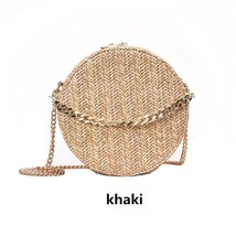 Round Woman&#39;s  Bag Handbag Bohemian Summer Straw Beach Bag Travel Shopping Femal - £54.57 GBP