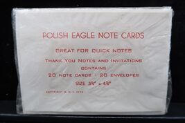 Vtg Polish Eagle Club Note Cards NOS 20 Cards &amp; Envelopes 1978 Unusual E... - $19.99
