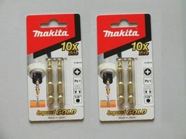 2 Packs ( 4pcs )Makita B-28276 Impact GOLD Torsion Bit PZ1 50mm Screwdriver - £20.21 GBP