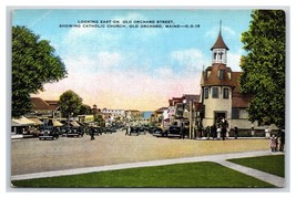 Old Orchard Street View old orchard Maine ME UNP Linen Postcard Y7 - £2.67 GBP