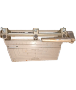 Vintage Boston 3 Hole Metal Paper Punch, Adjustable with Silver Handle - $14.73