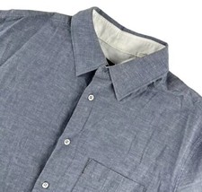 Rag &amp; Bone Standard Issue Button Up Long Sleeve Shirt Blue Chambray Size S - $33.95