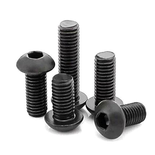 Bluemoona 100 Pcs - Metric M3 Hex Socket screw flat head Hexagon cap screws bolt