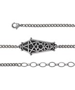 Alchemy Gothic Hex Coffin Wrist Chain Bracelet Pentagram Wicca Moons Got... - $37.95