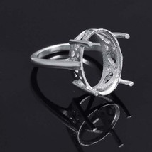 Plata Semi Soporte Anillo 10x14 MM, 12x16 MM, 13x18 MM, 15x20 MM Ovalado... - $32.04+