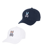 Psycho Bunny Men&#39;s Cotton Logo Baseball Cap Adjustable Strapback Hats B6... - £23.73 GBP