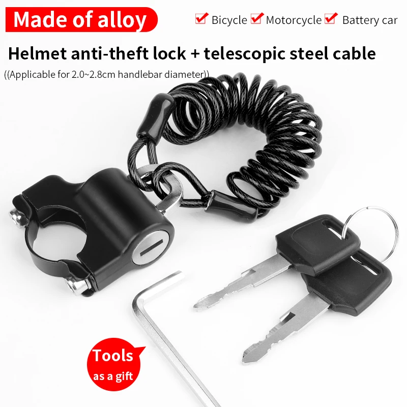 Bicycle Lock Mountain Bike Lock Anti-theft Portable Alloy Security Steel Chain M - £84.77 GBP