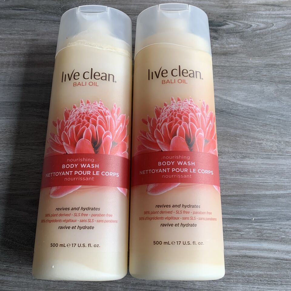 Live Clean Body Wash Lot of 2 Bali Oil Lot Of 2