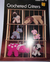 Leisure Arts Crocheted Critters Leaflet 109 1977 - $2.99