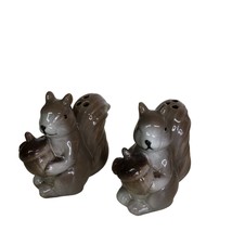 NEW Squirrel Salt &amp; Pepper Shakers Holding Acorn Three Holes Unbranded Gift NWOB - £11.83 GBP