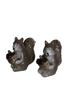 NEW Squirrel Salt &amp; Pepper Shakers Holding Acorn Three Holes Unbranded G... - £10.05 GBP