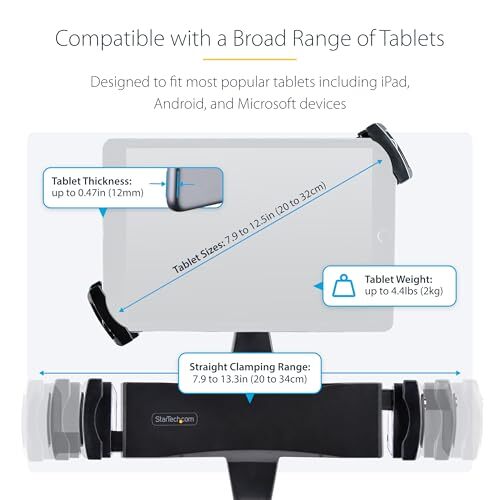 StarTech.com VESA Mount Adapter for Tablets 7.9 to 12.5in - Up to 2kg (4.4lb) -  Item image 8