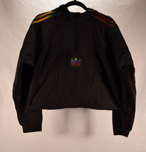 Adidas Womens Hoodie Lightweight Windbreaker Jacket Crop Black S - £31.32 GBP
