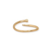 Unique 14k Yellow Gold Plated Wrap Nail Ring Women&#39;s Party Jewelry Gift Size 6-9 - £62.58 GBP