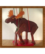 Animated Bull Moose - A Marionette Wooden Action Toy - $51.00