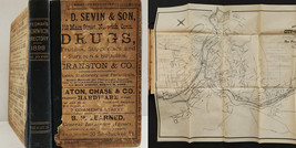 1898 Antique Norwich Preston Ct Directory W Foldout Map Genealogy Employment Ads - £113.06 GBP