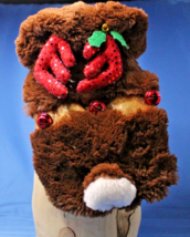 Reindeer Dog Outfit Small Bells Plush Hood Christmas Pet Holiday Collection - $8.69