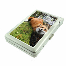 Happy Fox Em3 100&#39;s Size Cigarette Case with Built in Lighter Metal Wallet - £17.51 GBP