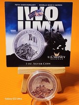 2020 P Tuvalu Iwo Jima 75 Anniversary 1 oz. Silver, Airtite Capsule - £66.75 GBP