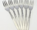 International Lyon Alhambra Salad Forks 7 1/8&quot; Stainless Lot of 6 - £38.43 GBP