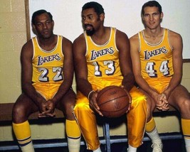 Elgin Baylor Wilt Chamberlain Jerry West 8X10 Photo La Lakers Basketball Bench - £3.94 GBP