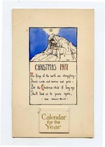 Christmas 1917 Card with 1918 Calendar  - £14.22 GBP