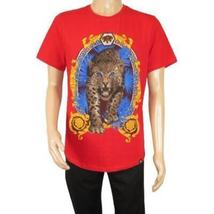 Men LAVERITA European Fashion Crew Shirt Short Sleeve Lion Medallion 93357 Red image 5