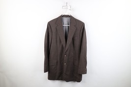 Vintage 70s Streetwear Mens 42R Wool 2 Button Suit Coat Blazer Jacket Br... - $44.50