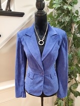Cato Women&#39;s Blue Long Sleeve Single Breasted One Button Blazer Jacket Size 12 - £21.75 GBP