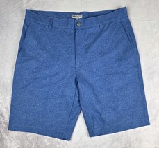 Peter Millar Golf Shorts Mens 35 Blue Crown Sport Shackleford Hybrid MS2... - $44.54