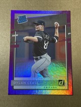 2020 Panini Donruss Rated Rookie Holo Purple Dylan Cease White Sox #53 Rc - £2.98 GBP