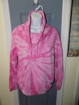 Simply Southern Pink Tie Dye Loose Cowl Neck Cozy Cute Sweatshirt Size M Women&#39;s - £15.41 GBP