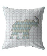 18&quot; Blue Elephant Zip Suede Throw Pillow - $148.45 CAD