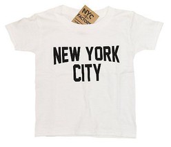 New York City Toddler T-Shirt Screenprinted White Baby Lennon Tee 4t - $13.98