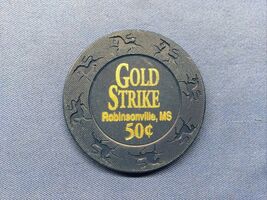 GOLD STRIKE CASINO $.50 FIFTY CENTS CASINO CHIP - ROBINSONVILLE MS - $9.87