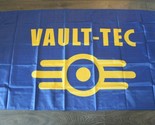 Fallout Vault Tech Banner Flag 3x5ft Blue Yellow Logo 76 New - $15.99