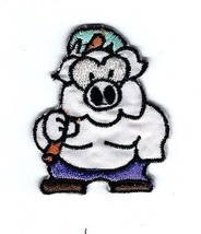 1.5X`2&quot; pink Pig stick IRON ON SEW ON PATCH badge zoo animal piggie - $5.69