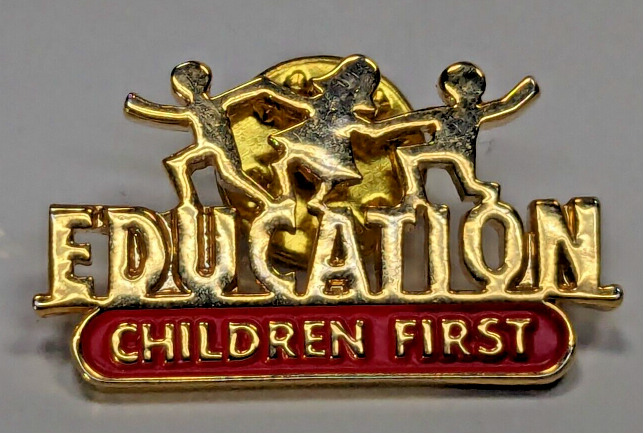Education - Children First -  Enamel Lapel Backpack Hat Pin - $10.88