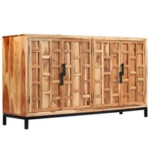 Sideboard Solid Acacia Wood 145x40x80 cm - £604.09 GBP